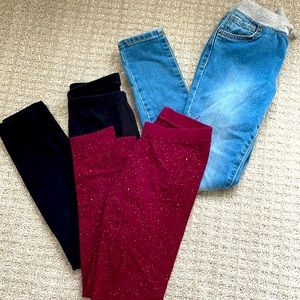 Cat & Jack Girls Pants Bundle Size 8, Leggings Jeans